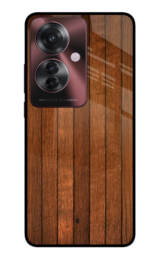 Wooden Artwork Bands Oppo F25 Pro 5G Glass Case