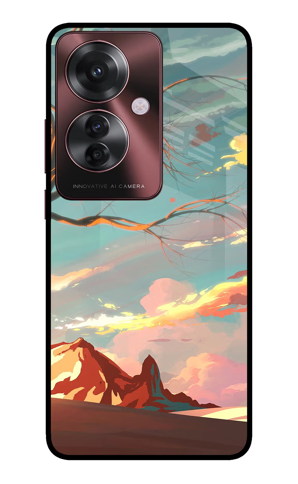 Scenery Oppo F25 Pro 5G Glass Case Back Cover by Casekaro