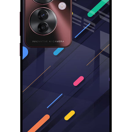 Abstract Design Oppo F25 Pro 5G Glass Case Back Cover by Casekaro