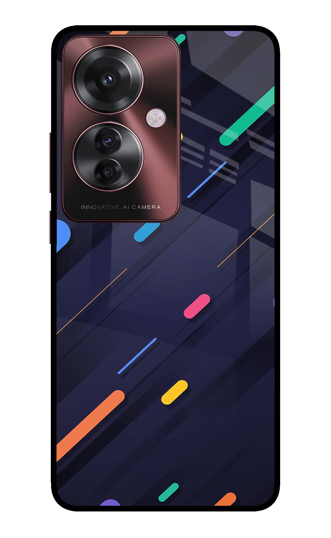 Abstract Design Oppo F25 Pro 5G Glass Case Back Cover by Casekaro