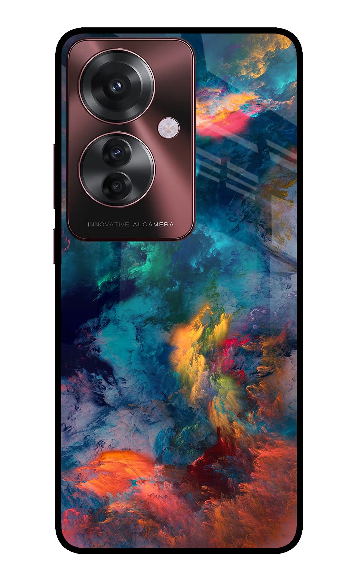 Artwork Paint Oppo F25 Pro 5G Glass Case Back Cover by Casekaro