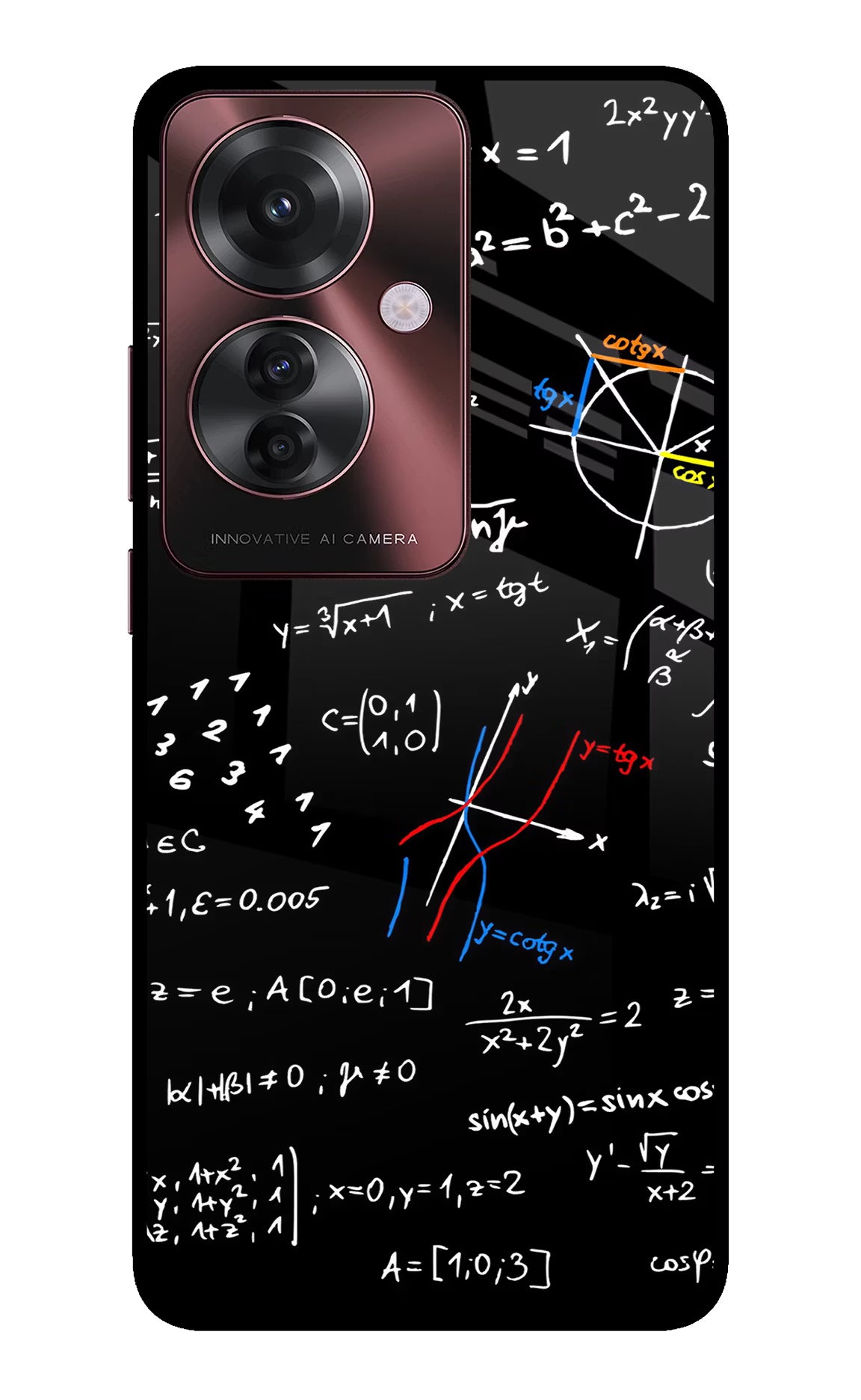 Mathematics Formula Oppo F25 Pro 5G Glass Case Back Cover by Casekaro