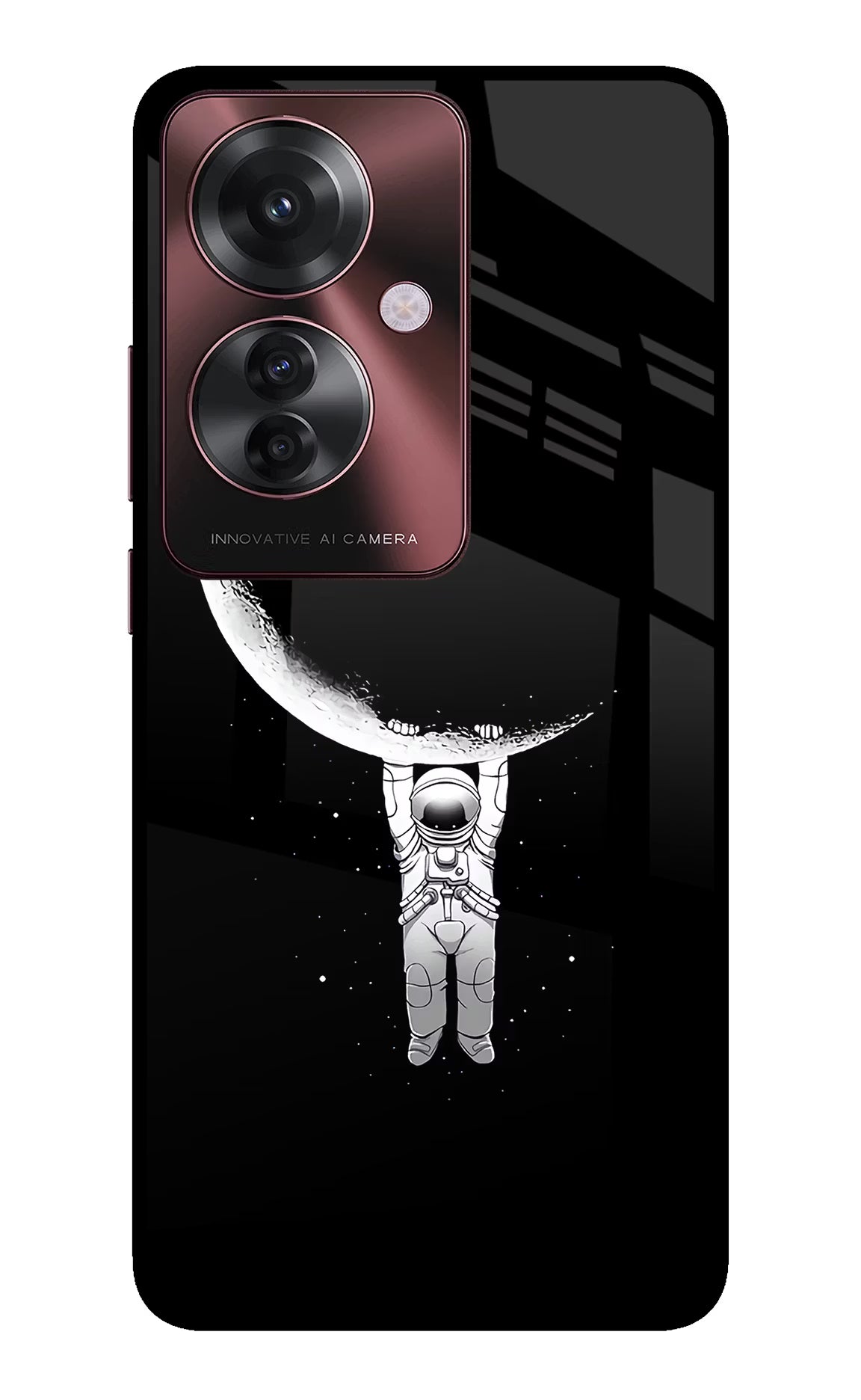 Moon Space Oppo F25 Pro 5G Glass Case Back Cover by Casekaro