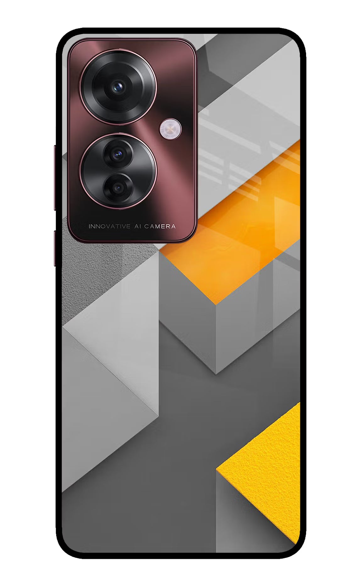 Abstract Oppo F25 Pro 5G Glass Case Back Cover by Casekaro