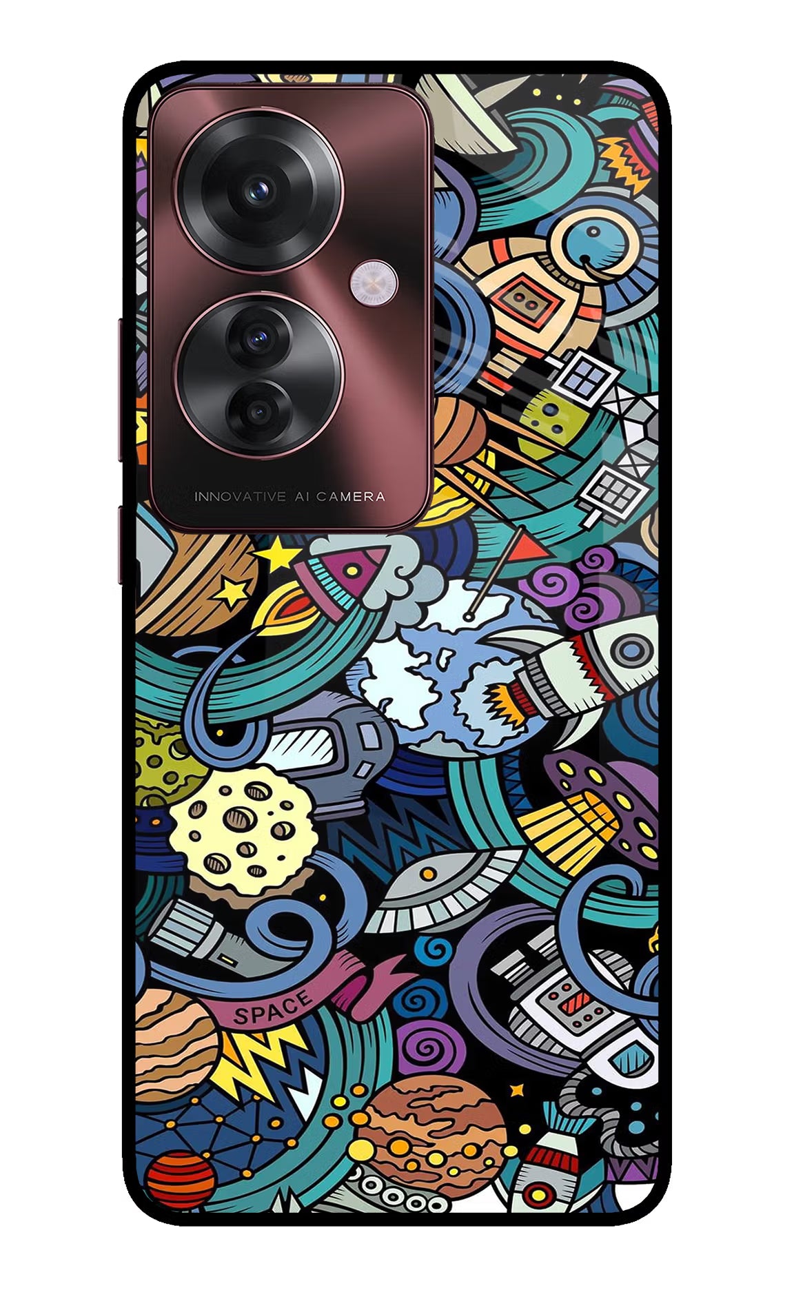 Space Abstract Oppo F25 Pro 5G Glass Case