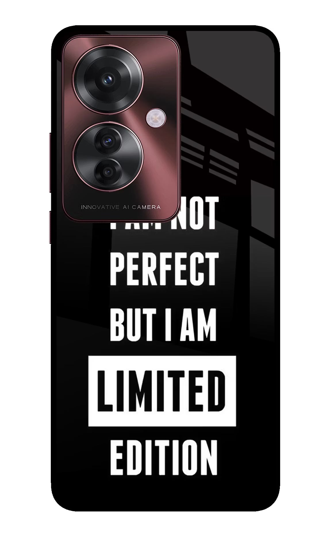 I Am Not Perfect But I Am Limited Edition Oppo F25 Pro 5G Glass Case Back Cover by Casekaro