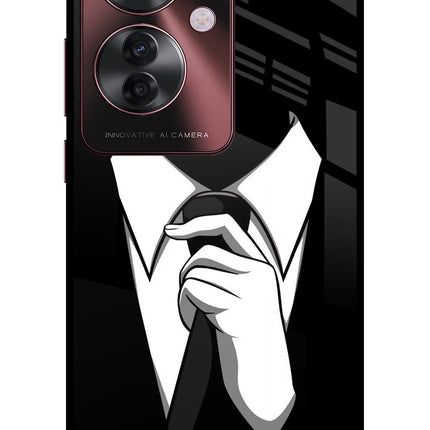 Black Tie Oppo F25 Pro 5G Glass Case