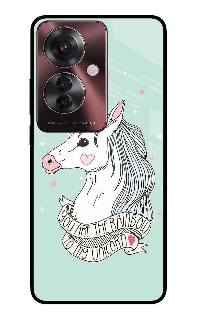 Unicorn Wallpaper Oppo F25 Pro 5G Glass Case