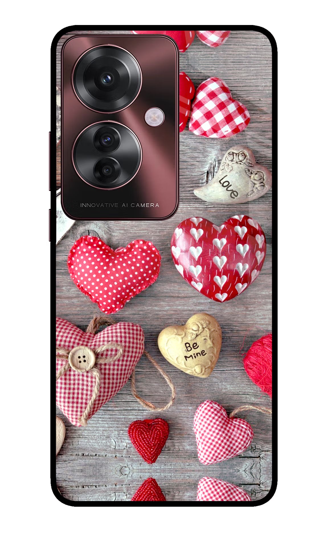 Love Wallpaper Oppo F25 Pro 5G Glass Case