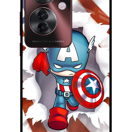 Captain America Oppo F25 Pro 5G Glass Case