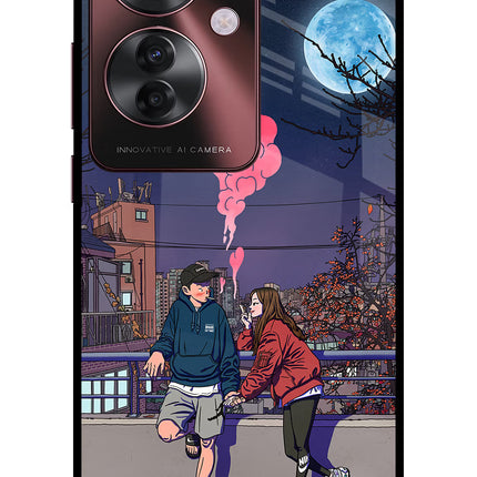 Chilling Couple Oppo F25 Pro 5G Glass Case