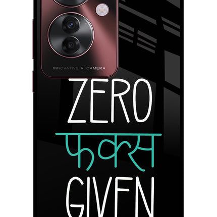 Zero Fucks Given Oppo F25 Pro 5G Glass Case