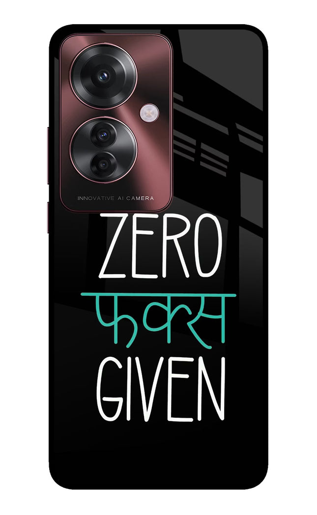 Zero Fucks Given Oppo F25 Pro 5G Glass Case