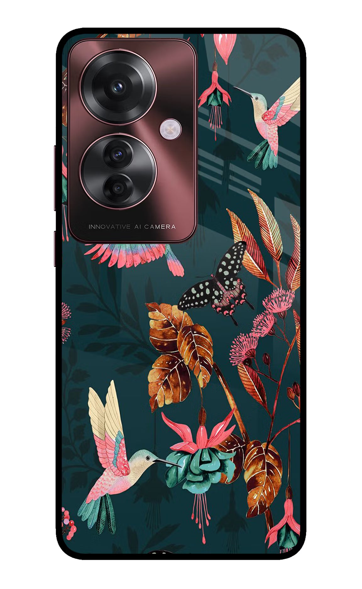 Birds Oppo F25 Pro 5G Glass Case Back Cover by Casekaro