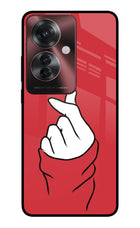 Korean Love Sign Oppo F25 Pro 5G Glass Case