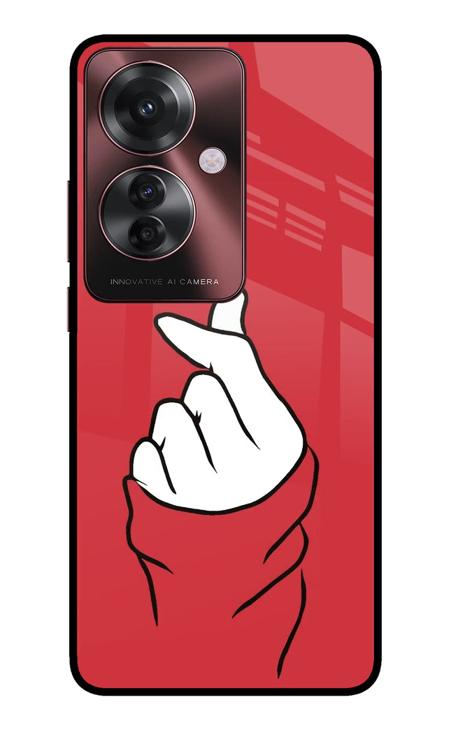 Korean Love Sign Oppo F25 Pro 5G Glass Case