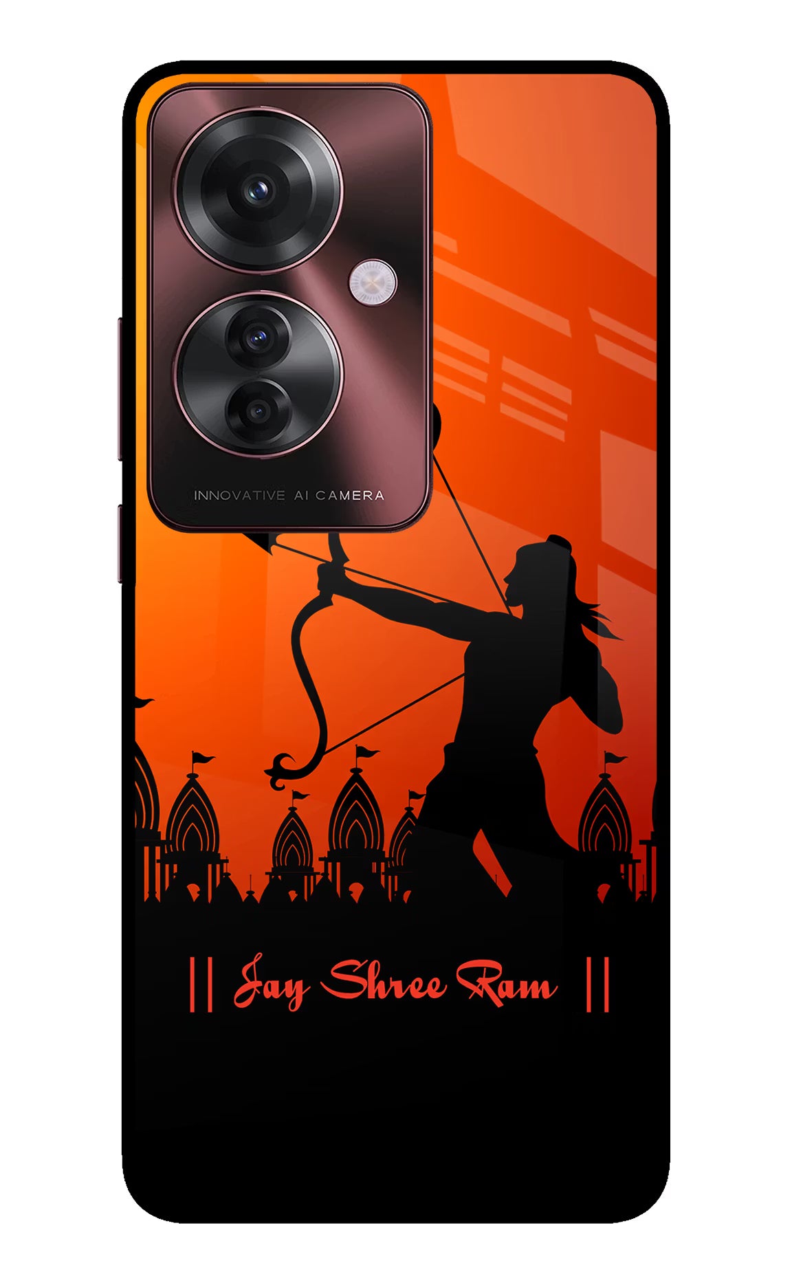 Lord Ram - 4 Oppo F25 Pro 5G Glass Case Back Cover by Casekaro