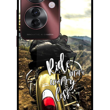 Ride More Worry Less Oppo F25 Pro 5G Glass Case