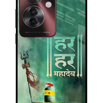 Har Har Mahadev Shivling Oppo F25 Pro 5G Glass Case