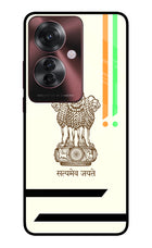 Satyamev Jayate Brown Logo Oppo F25 Pro 5G Glass Case