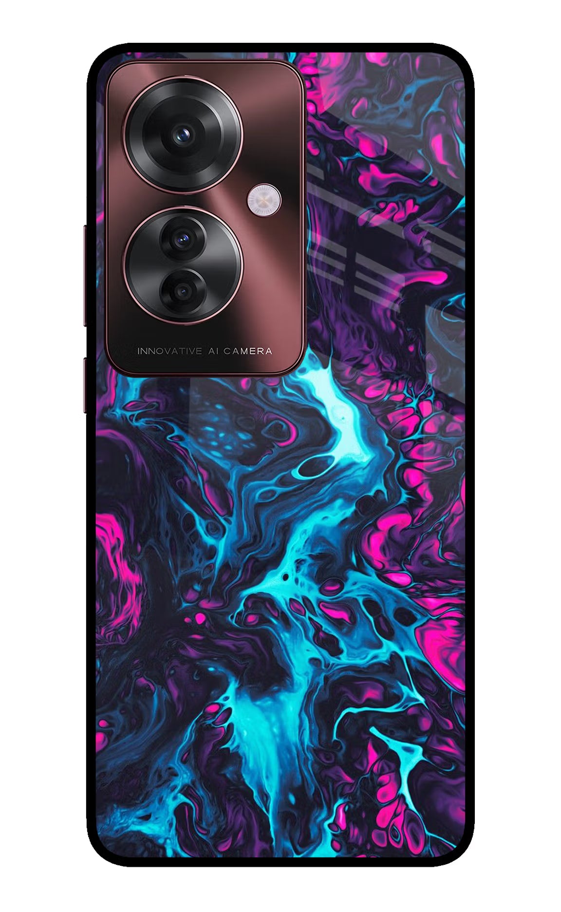 Abstract Oppo F25 Pro 5G Glass Case Back Cover by Casekaro