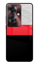 Tri Color Pattern Oppo F25 Pro 5G Glass Case
