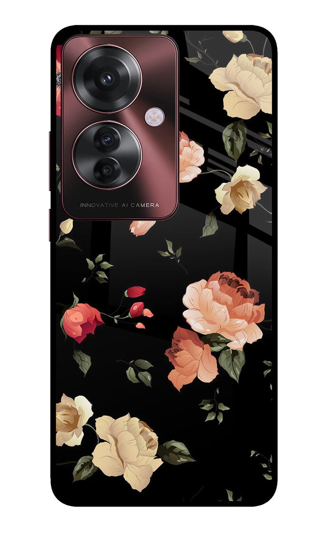 Flowers Oppo F25 Pro 5G Glass Case