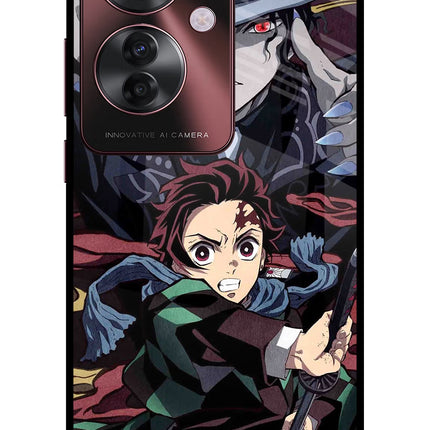 Demon Slayer Oppo F25 Pro 5G Glass Case Back Cover by Casekaro