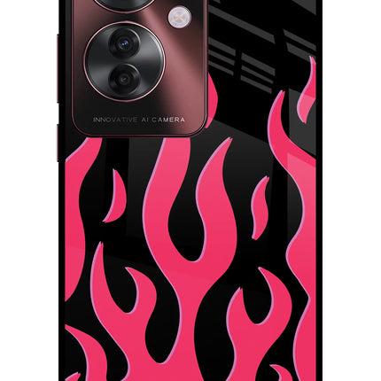 Fire Flames Oppo F25 Pro 5G Glass Case