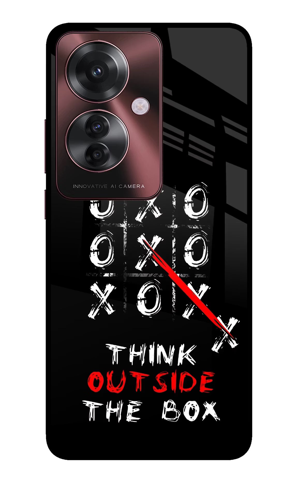 Think out of the BOX Oppo F25 Pro 5G Glass Case Back Cover by Casekaro