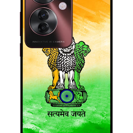 Satyamev Jayate Flag Oppo F25 Pro 5G Glass Case