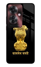 Satyamev Jayate Golden Oppo F25 Pro 5G Glass Case