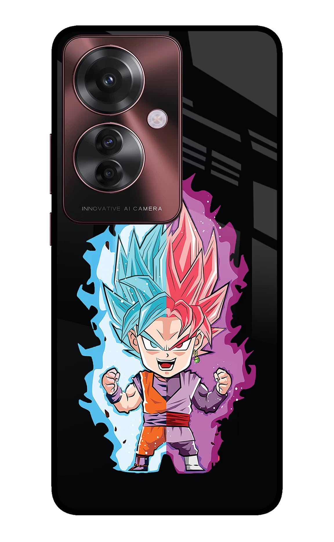 Chota Goku Oppo F25 Pro 5G Glass Case Back Cover by Casekaro