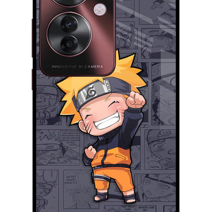 Chota Naruto Oppo F25 Pro 5G Glass Case Back Cover by Casekaro