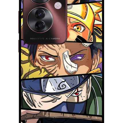 Naruto Character Oppo F25 Pro 5G Glass Case Back Cover by Casekaro