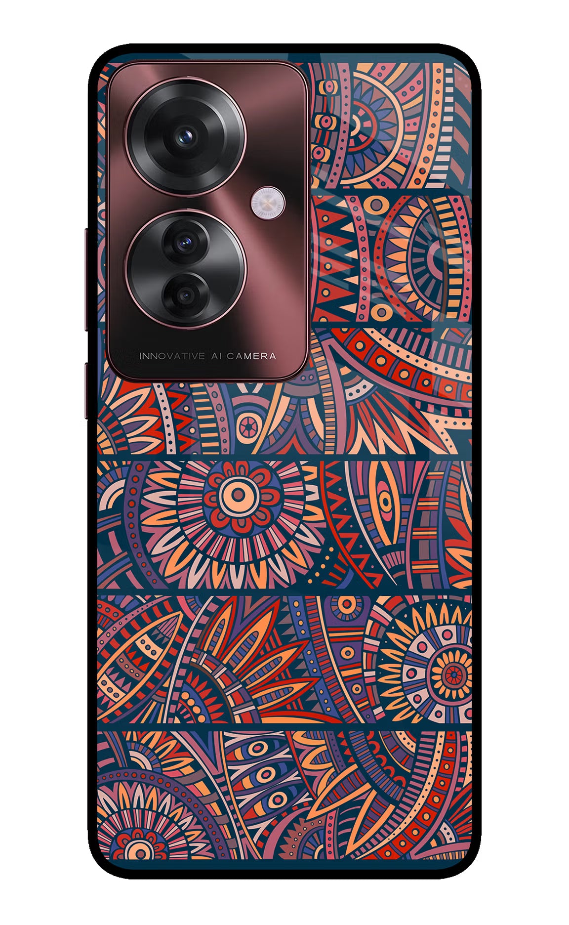 African Culture Design Oppo F25 Pro 5G Glass Case Back Cover by Casekaro