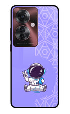 Cute Astronaut Chilling Oppo F25 Pro 5G Glass Case
