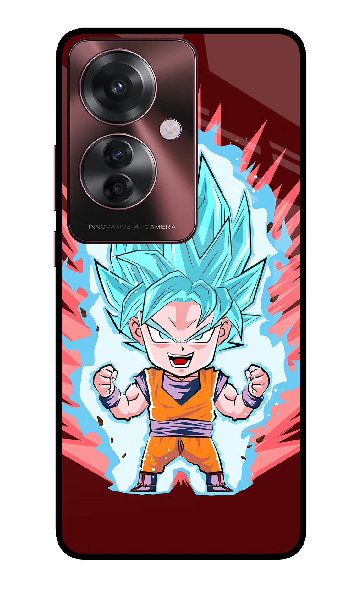 Goku Little Oppo F25 Pro 5G Glass Case Back Cover by Casekaro