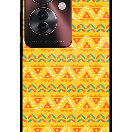 Tribal Pattern Oppo F25 Pro 5G Glass Case