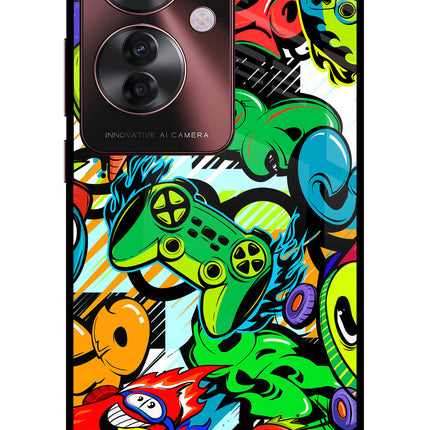 Game Doodle Oppo F25 Pro 5G Glass Case