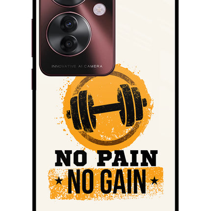 No Pain No Gain Oppo F25 Pro 5G Glass Case