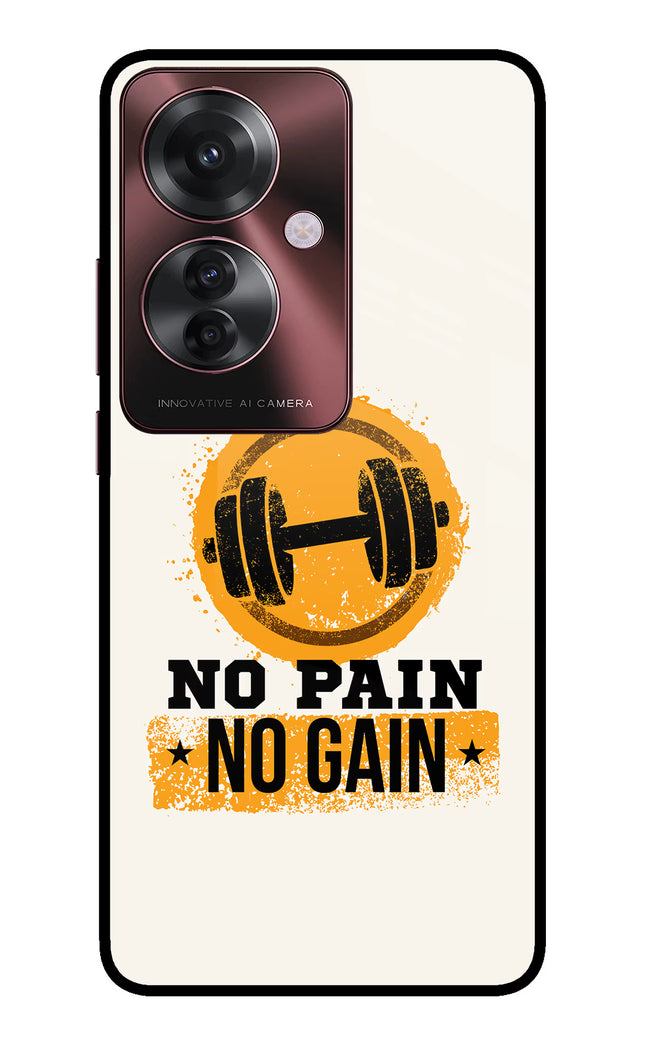 No Pain No Gain Oppo F25 Pro 5G Glass Case