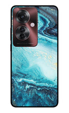 Blue Glitter Marble Oppo F25 Pro 5G Glass Case