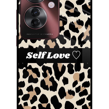 Leopard Print Self Love Oppo F25 Pro 5G Glass Case