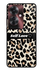 Leopard Print Self Love Oppo F25 Pro 5G Glass Case