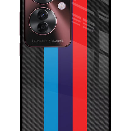 BMW Stripes Pattern Oppo F25 Pro 5G Glass Case