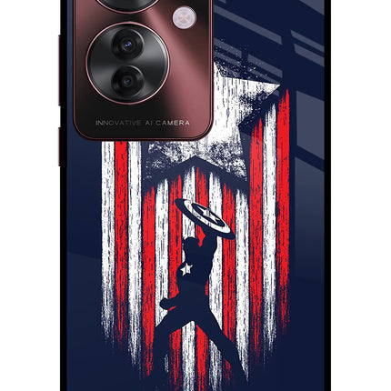 Captain America Marvel Art Oppo F25 Pro 5G Glass Case
