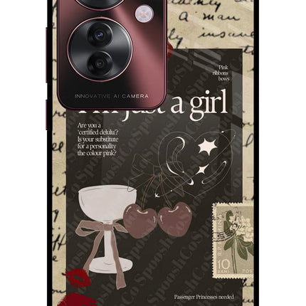 I am just a girl Oppo F25 Pro 5G Glass Case