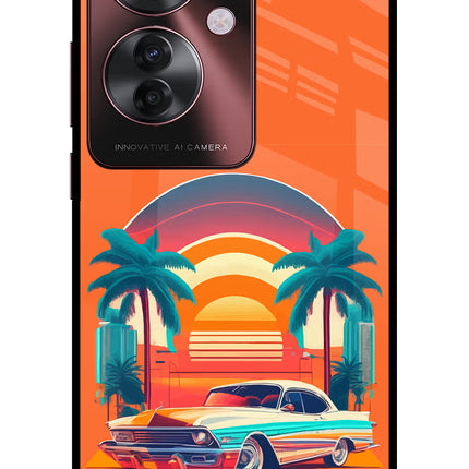 Palm Drive 80s Oppo F25 Pro 5G Glass Case