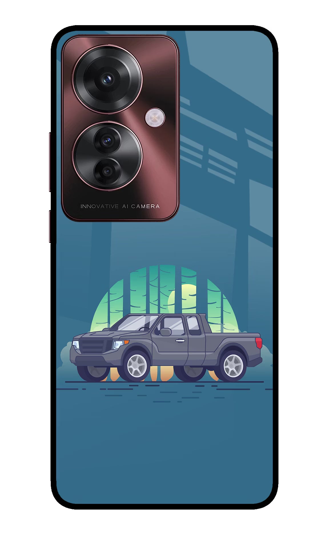 Retro Garage Vibe Oppo F25 Pro 5G Glass Case
